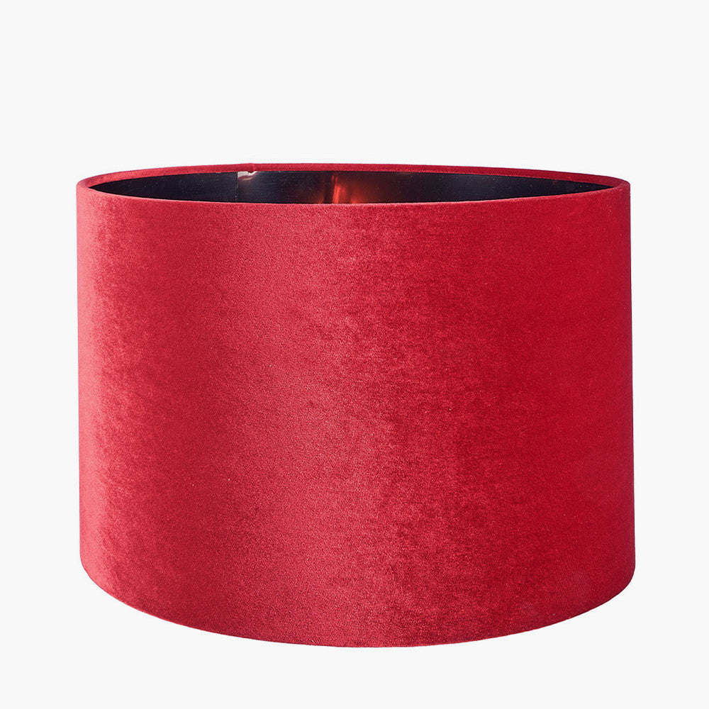 Bow Red Velvet Cylinder Lamp Shade Various Size Options