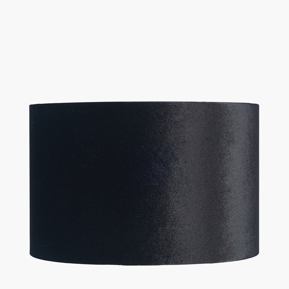 Bow Rich Black Velvet Cylinder Lamp Shade Various Size Options