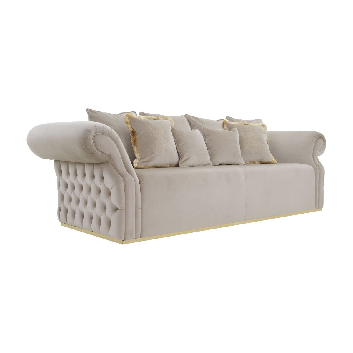 Viola Bespoke Upholstered Buttoned Luxury Three Seater Sofa MS555E Custom Made To Order