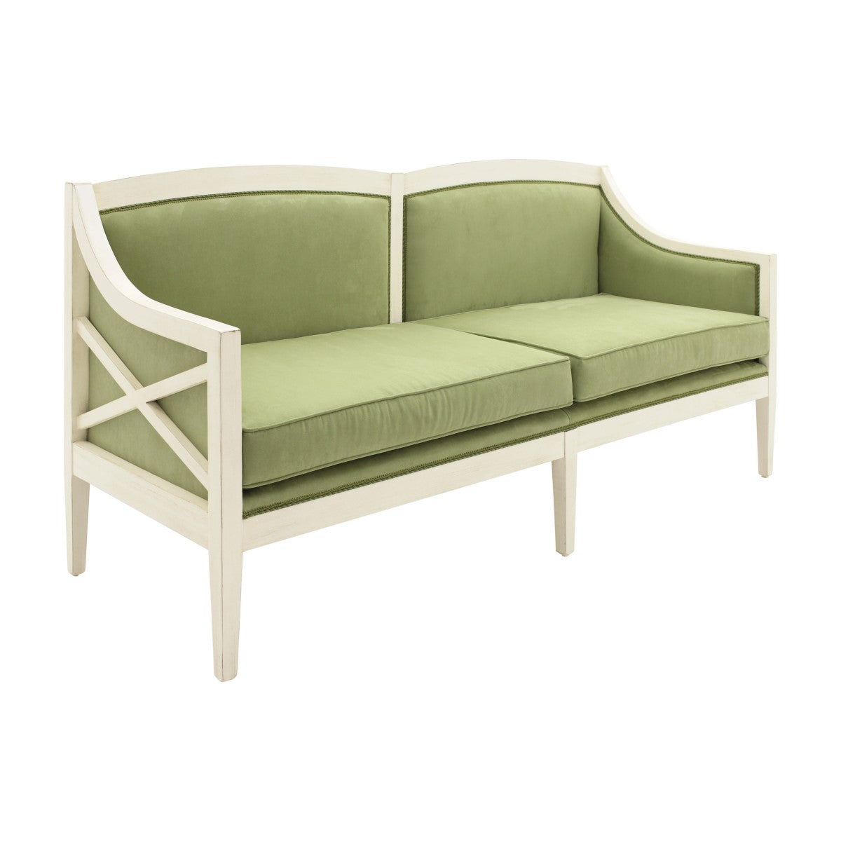 Cesare Bespoke Upholstered Art Deco Style Three Seater Sofa MS9185E Custom Made To Order