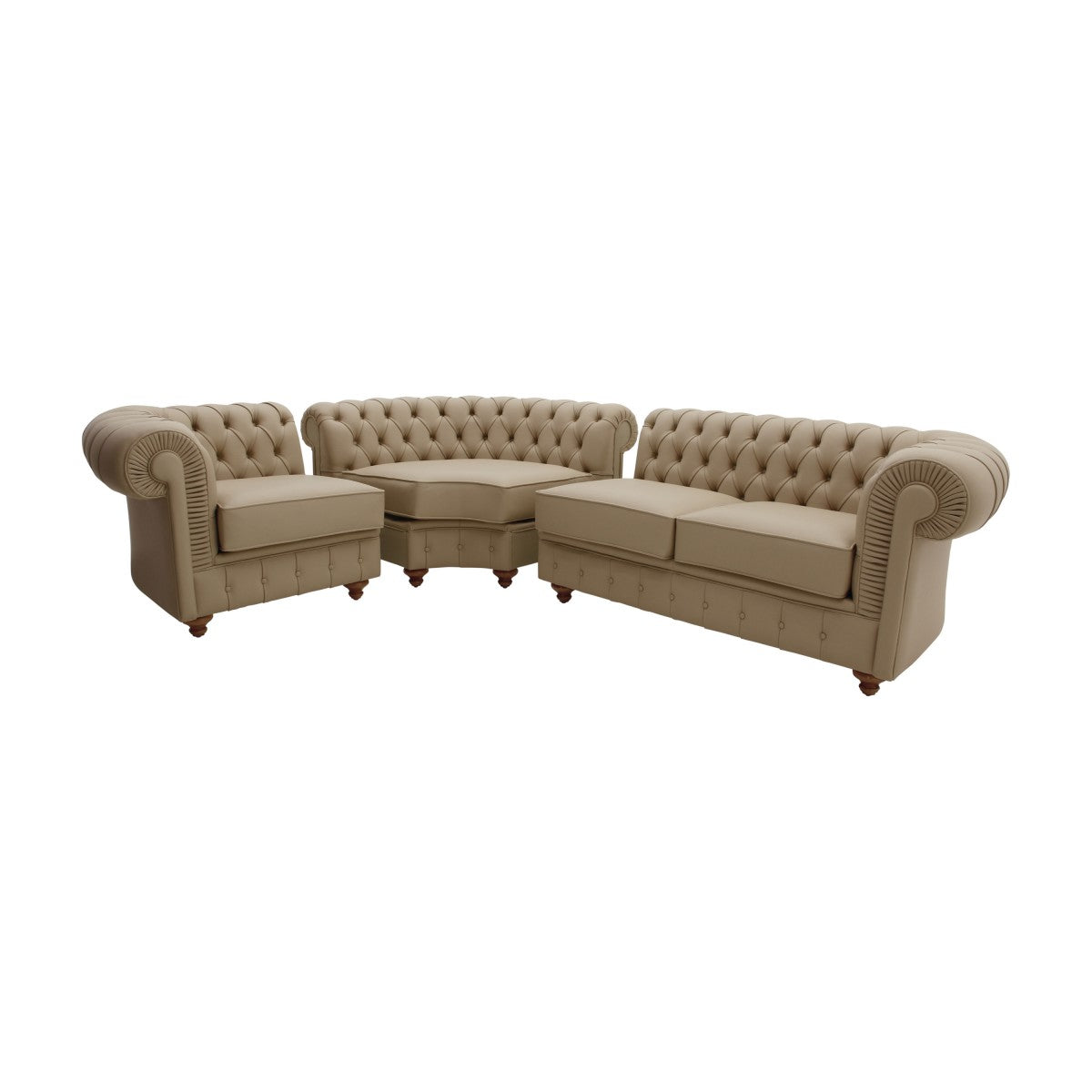 Custom Bespoke Upholstered Curved Modular Chesterfield Style Extra Large Sofa MS019 Custom Made To Order