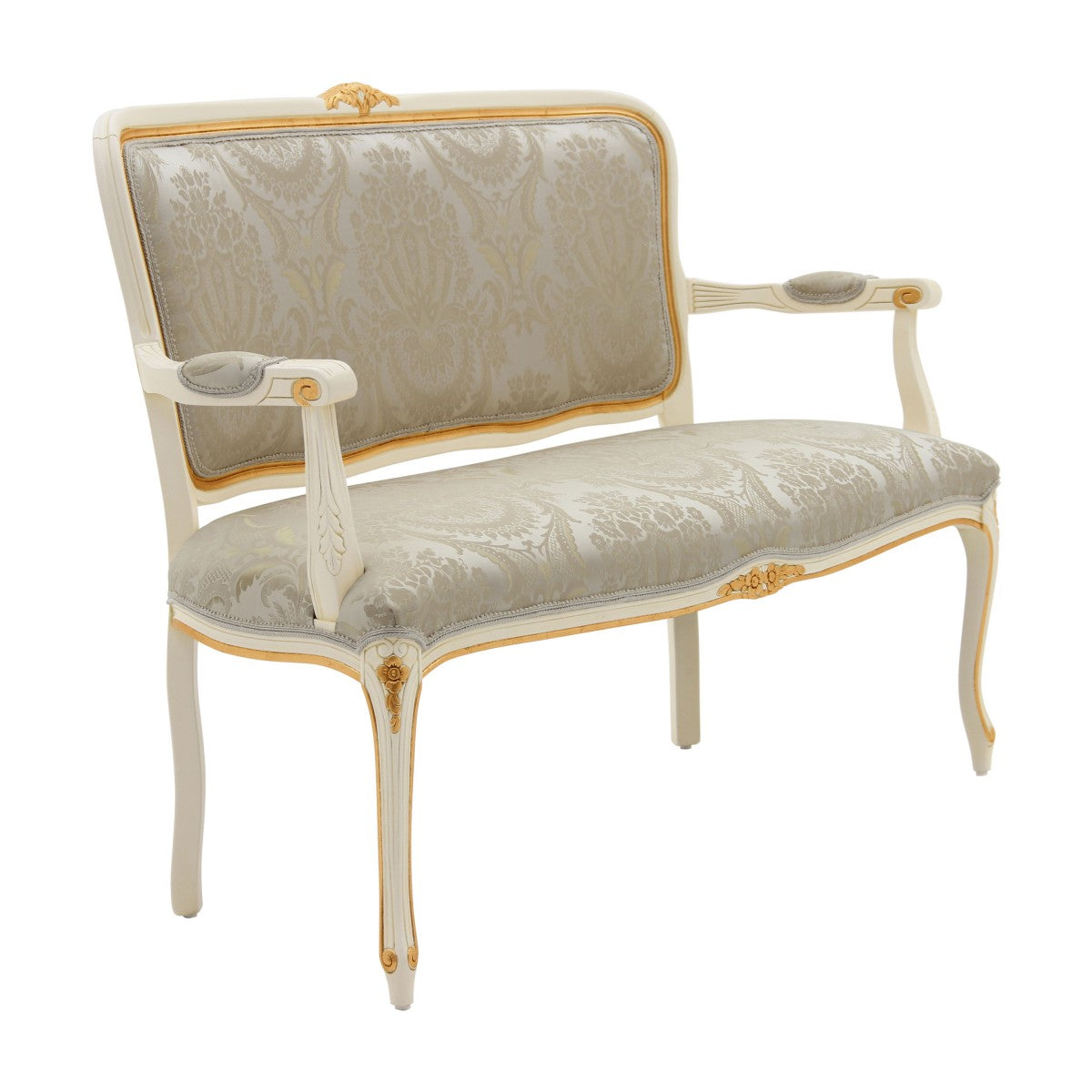 Zeta Bespoke Upholstered French Carved Louis XV Style Two Seater Sofa MS243D Custom Made To Order