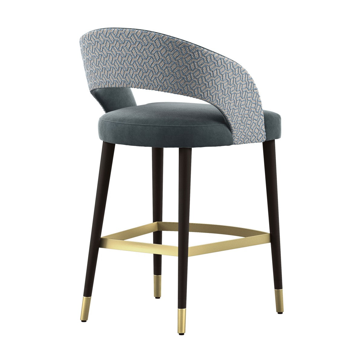 Julia Bespoke Upholstered Contemporary Kitchen Counter Barstool MS638C Custom Made To Order
