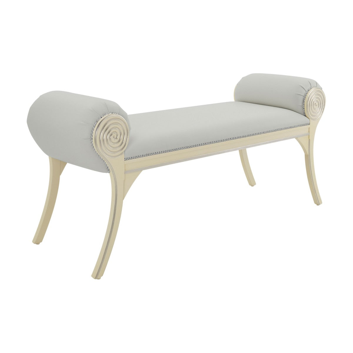 Crispun Bespoke Upholstered Luxury Statement Bench MS309Q Custom Made To Order