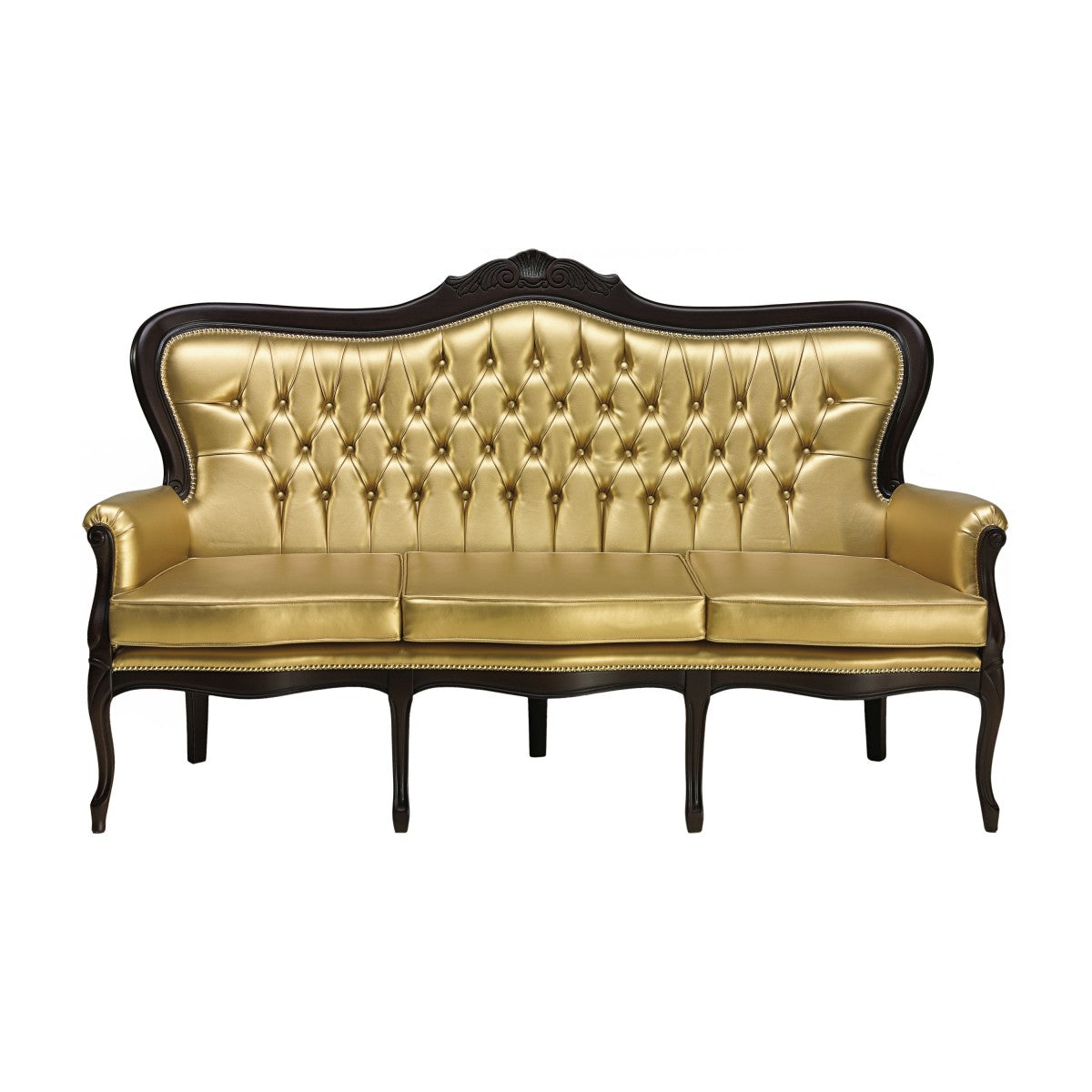 Foglia Bespoke Upholstered Cushion Seat Louis Philippe Style Three Seater Sofa MS9218E Custom Made To Order