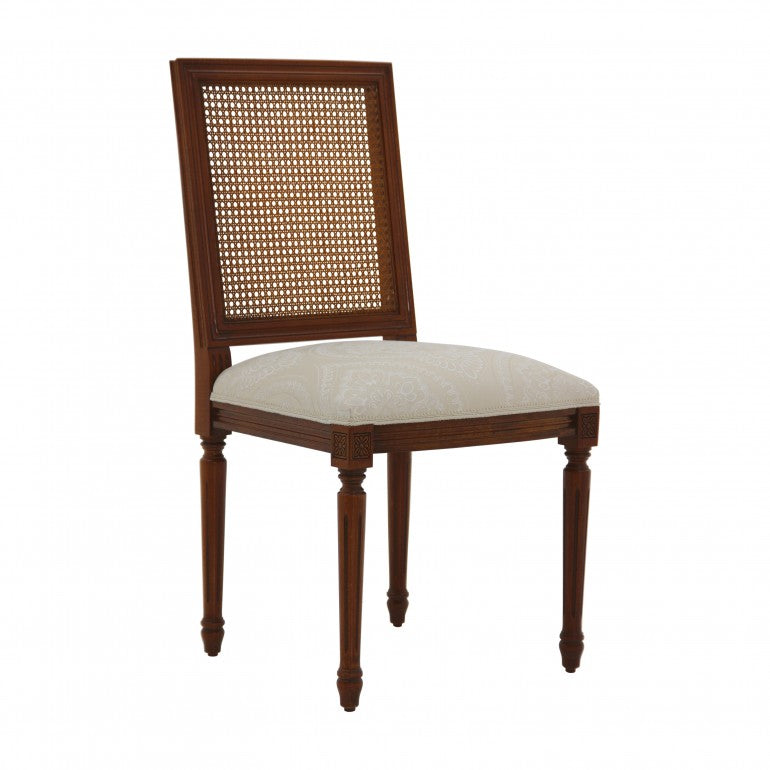 Louis Cane Square Back Bespoke Upholstered Classic Dining Chair MS3272S Custom Made To Order