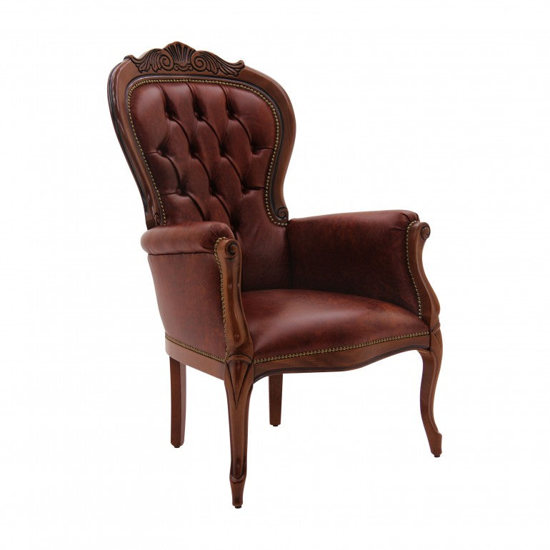 Foglia Bespoke Upholstered Classic Louis Philippe Style Armchair MS218P Custom Made To Order