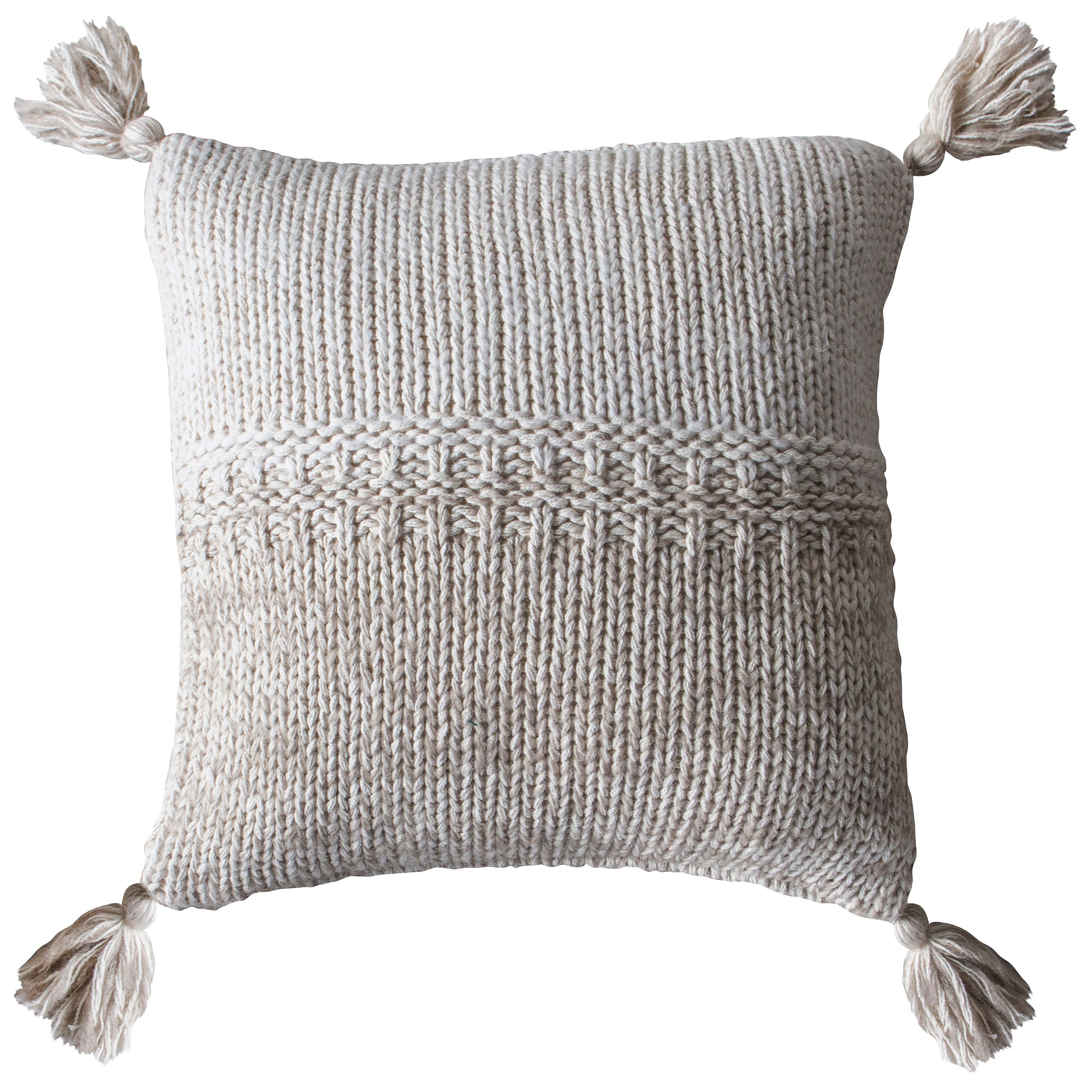 Oatmeal Cream Knitted Cushion MG5059413138409